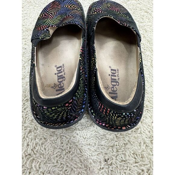 Alegria Debra Viewmaster Swirl Rainbow Leather Comfort Clogs Size EURO 38 US 7.5 - Picture 15 of 16